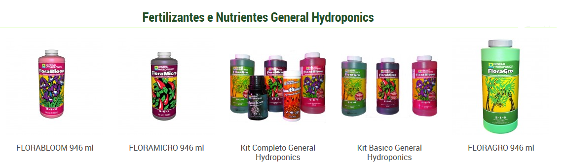 Fertilizantes e Nutrientes General Hydroponics